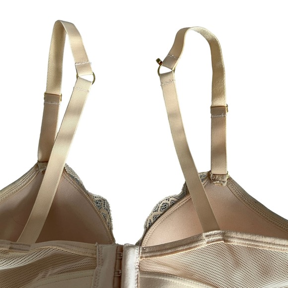 Lively Women's All Day Lined Wired Lace Bra 32DDD Beige - Picture 6 of 9